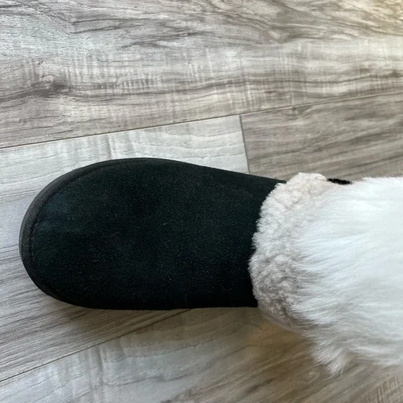 Ugg Boots Patchwork fluff white beige black shoe 10 shearling - Picture 8 of 13